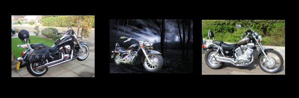 2011 Kawasaki VN900, 2005 Honda Shadow 750, 1998 Yamaha 550 Virago 